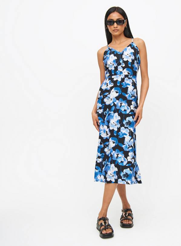Blue Floral Cami Midi Dress 18